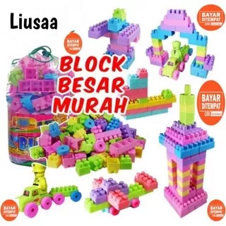 Kreatif Block Mr Block Block Balok Susun Plastik Besar Balok Lego Building Block