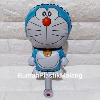 balon foil karakter doraemon kecil biru dora emon blue mini murah hiasan dekorasi tema nobita suneo sizuka happy birthday hbd ultah ulang tahun