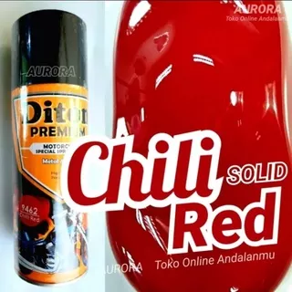 Cat Pilok Pylox Diton Premium 9462 Chili Red Merah Cerah Cabai Solid Mengkilap Brio Ninja 400ml