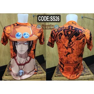 kaos portgas D ace crew shirohige,kaos anime one piece anak dewasa (spade anime)