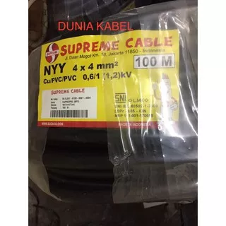 Kabel NYY Supreme 4x4 4X4 4 x 4 Kawat Hitam per-meter