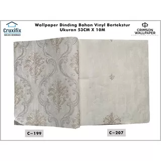 Wallpaper Kembang Batik Vinyl Premium Timbul Bertekstur Tebal