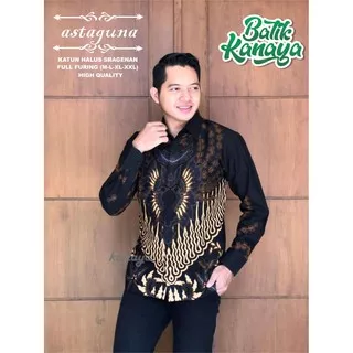 Astaguna Kemeja Batik Pria Lengan Panjang Atasan Batik Baju Batik Pria Batik Modern By Batik Kanaya