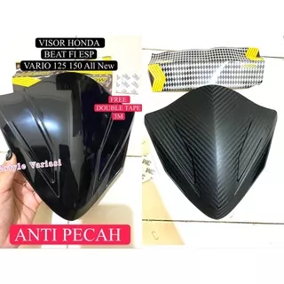 VISOR HONDA BEAT ANTI PECAH SET DOUBLE TAPE 3M PNP KUAT WINSHIELD BEAT FI POP ESP VARIO 125 150 ALL NEW VISOR BEAT ANTI CRACK HITAM PEKAT GARANSI RETUR WINSIL BEAT WINDSHIL WINSHIEL WINDSIL KACA DEPAN BEAT KACA ANGIN VARIO VARIASI DEPAN TINGGAL TEMPEL LEM