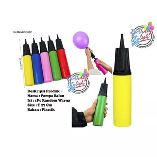 Pompa Tangan/ Pompa Balon Plastik Murah/ Balloon Pump/ Alat Bantu Tiup Balon/ Pompa Udara Balon
