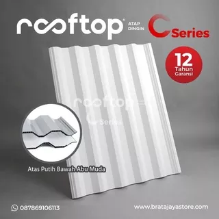 Atap uPVC Rooftop C Series C-Series 3 Meter Rumah Gedung Ruko Alderon Rooftuff Halodeck Solartuff  Putih Doff 3 Meter