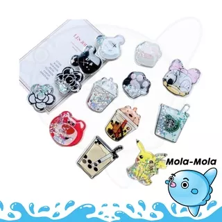 MOLAMOLA Pop Socket Glitter Karakter 3D Cute Phone Holder Aksesoris HP Popsocket Murah