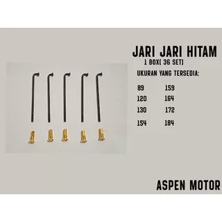 Jari Jari Ruji Motor Hitam ukuran 89 120 130 154 159 164 172 184 untuk Velg 14 16 17 18 Revo Supra Astrea CB150R CBR150R Megapro Verza Jupiter Z Jupiter MX Vega ZR Vega R Vixion R15 MT15 Xabre Satria FU Vario Beat Mio Scoopy Fino RX King