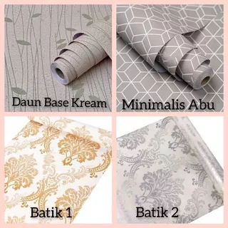 Wallpaper Base Kream / Wallpaper Abu Minimalis / Wallpaper Batik Silver / Wallpaper Batik Gold