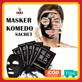 Masker Komedo Masker Arang Aktif Activated Carbon Black Mask Sachet Salon Kecantikan Makassar