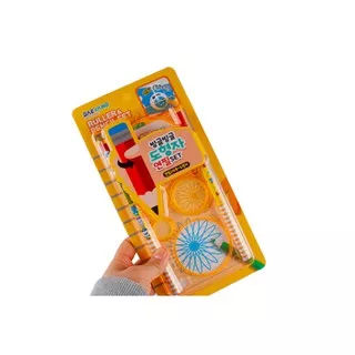 Penggaris Bunga Putar Set Korean Penggaris Spirograph 1219-524