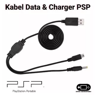 Kabel Data & Charger PSP 2in1 Charging USB PSP Seri 1000 2000 3000