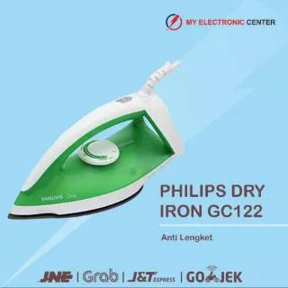 Setrika Listrik Gosokan Philips Dry Iron Diva GC122 For Baju Kaos Celana - Green