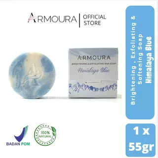 Armoura Brightening Soap Himalaya Blue Sabun Scrub Kecantikan Aroma Sejuk ala Pegunungan Himalaya