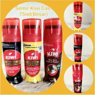 Semir Sepatu Kiwi Cair Besar Htm/Coklat/Netral 75ml