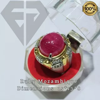 BATU RUBY MOZAMBIK NATURAL CINCIN BATU AKIK