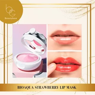 Lip Sleeping Mask Masker Bibir Collagen Gold / Lip Balm Masker Bibir Bioaqua Lip Mask Strawberry  BIOAQUA-BCE2070