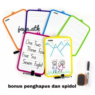 PAPAN TULIS WHITEBOARD KECIL MINI ANAK PAPAN TULIS WHITEBOARD ANAK PAPAN TULIS 2 SISI