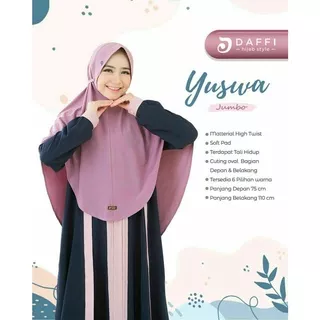 JILBAB DAFFI SERI YUSWA JILBAB JUMBO PANJANG POLOS KERUDUNG JERSEY HIGH TWIST