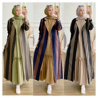 Toko libur dibuat Po DRESS SAKURA by gagil original dress terbaru dress set outer dress q