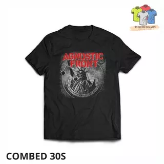 HC78 | KAOS BAND AGNOSTIC FRONT | COMBED 30S SIZE LOKAL