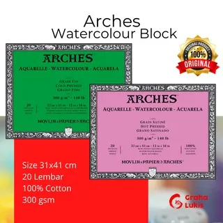 Arches Watercolor Block 300GSM 31x41 100% Cotton