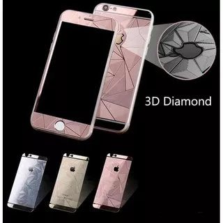 Iphone 4 5 6 6 Plus Tempered Glass Diamond 3D Tempered Glass Depan Belakang