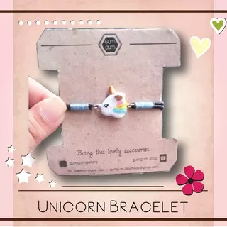 Unicorn Bracelet Gelang Clay Kado Unik Handmade