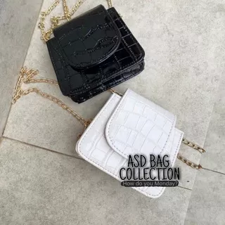 ASD - Vintage Sling bag mini croco / Sling bag mini Croco / tas selempang wanita Croco