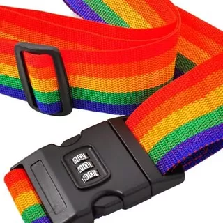 Travel Rainbow Luggage Coded Lock Suitcase Belt / Tali Koper Password