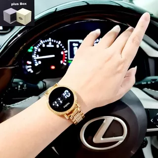 Jam Tangan Wanita Fashion Foxxil Mata MJ 8780 LED Touch Watch - Bisa Bayar Ditempat - COD - Murah