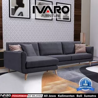 Sofa L /Sofa Sudut/Sofa L Minimalis/Kursi L /Sofa Tamu CHEVORA IVARO