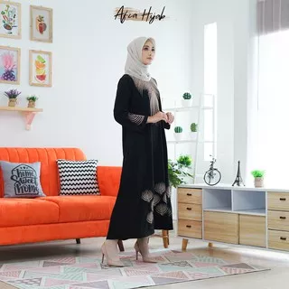Gamis Hitam Bordir Saudi Arabian Terbaru Abaya Turkey Mewah Dress Hitam Turki Payet