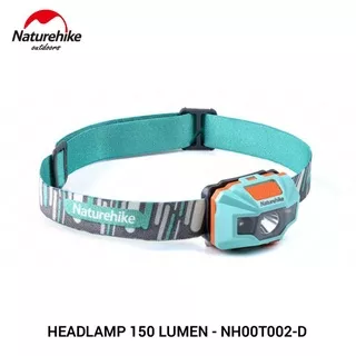 HEADLAMP HEADLIGHT SENTER KEPALA LED NATUREHIKE NH00T002-D 150 LUMEN WATERPROOF SENTER PENDAKI GUNUNG CAMPING HIKING BERKEMAH PIKNIK ANTI AIR USB CHARGER