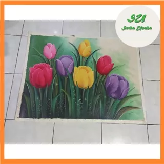Lukisan Bunga Tulip 60x80 cm