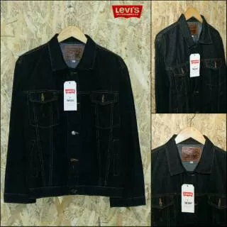 Jaket jeans hitam pria