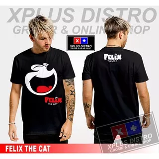 KAOS DISTRO ANIME/KARTUN FELIX THE CAT/KAOS FELIX THE CAT/KAOS PRIA/KAOS UNISEX/KAOS PRIA LENGAN PENDEK/COD/XPLUS_DISTRO