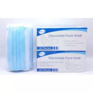 Masker Kesehatan Isi 50 Pcs Earloop Masker 3 Ply Disposable Mask Masker Mulut Masker Wajah non sensi