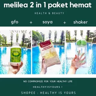Paket 2 in 1 Plus Shaker - Greenfield Melilea (GFO Melilea) + Soya Melilea + Shaker - Diet & Detox