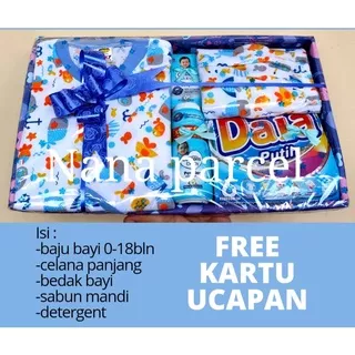 Baby gift set boy Free kartu ucapan parsel bayi girl baby gift box parcel bayi murah kado bayi baru lahir