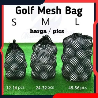Kantong Jaring Bola Golf/Nylon Mesh Nets Bag Golf Tennis