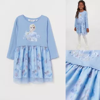 H&M Light Blue Frozen Tulle Dress SALE