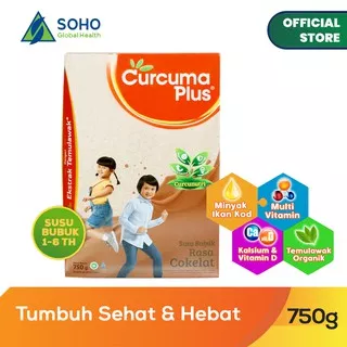 Susu Curcuma Plus Susu Bubuk Anak - Rasa Coklat 750gr (1 - 6 Tahun)