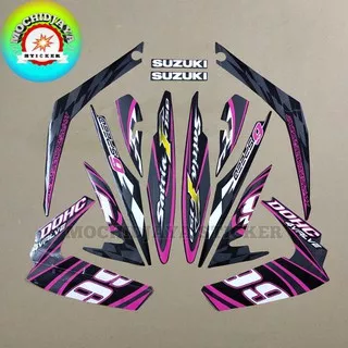 STRIPING SATRIA FU F 150 TAHUN 2012 WARNA HITAM PINK (MAGENTA) TERLARIS TERBAIK