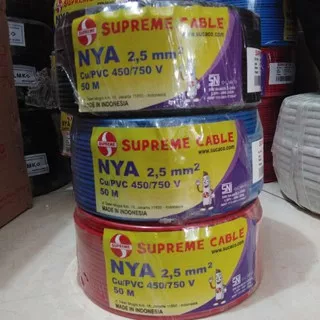 Kabel Listrik NYA 1 x 2.5mm Supreme Tunggal Roll (50M )