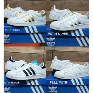 Sepatu Adidas Superstar Putih Hitam Pink Silver Grade Original Premium | Sneakers Keren Murah