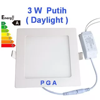 Lampu Led Panel Kotak 3W Putih Daylight / Downlight Tipis Kotak 3W