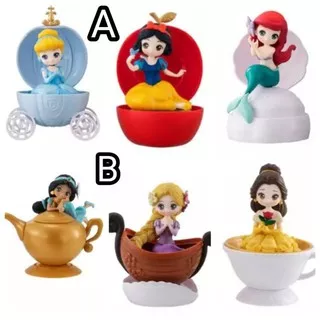 figure set 3 belle jasmine rapunzel / ariel cinderella snow white lol Termurah