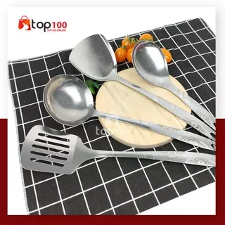 Top100 - Sodet Spatula Sutil Irus Centong Penggorengan Alat Masak Stainless Steel