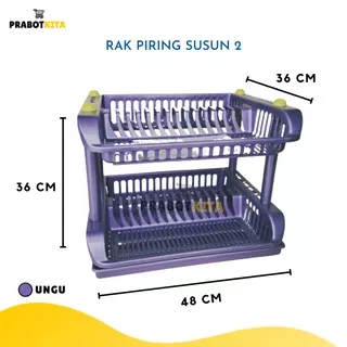 Rak Piring Susun 2 / Dish Rack Susun 2 / Rak Piring Meja Murah / Rak Tingkat / Rak Dapur Serbaguna